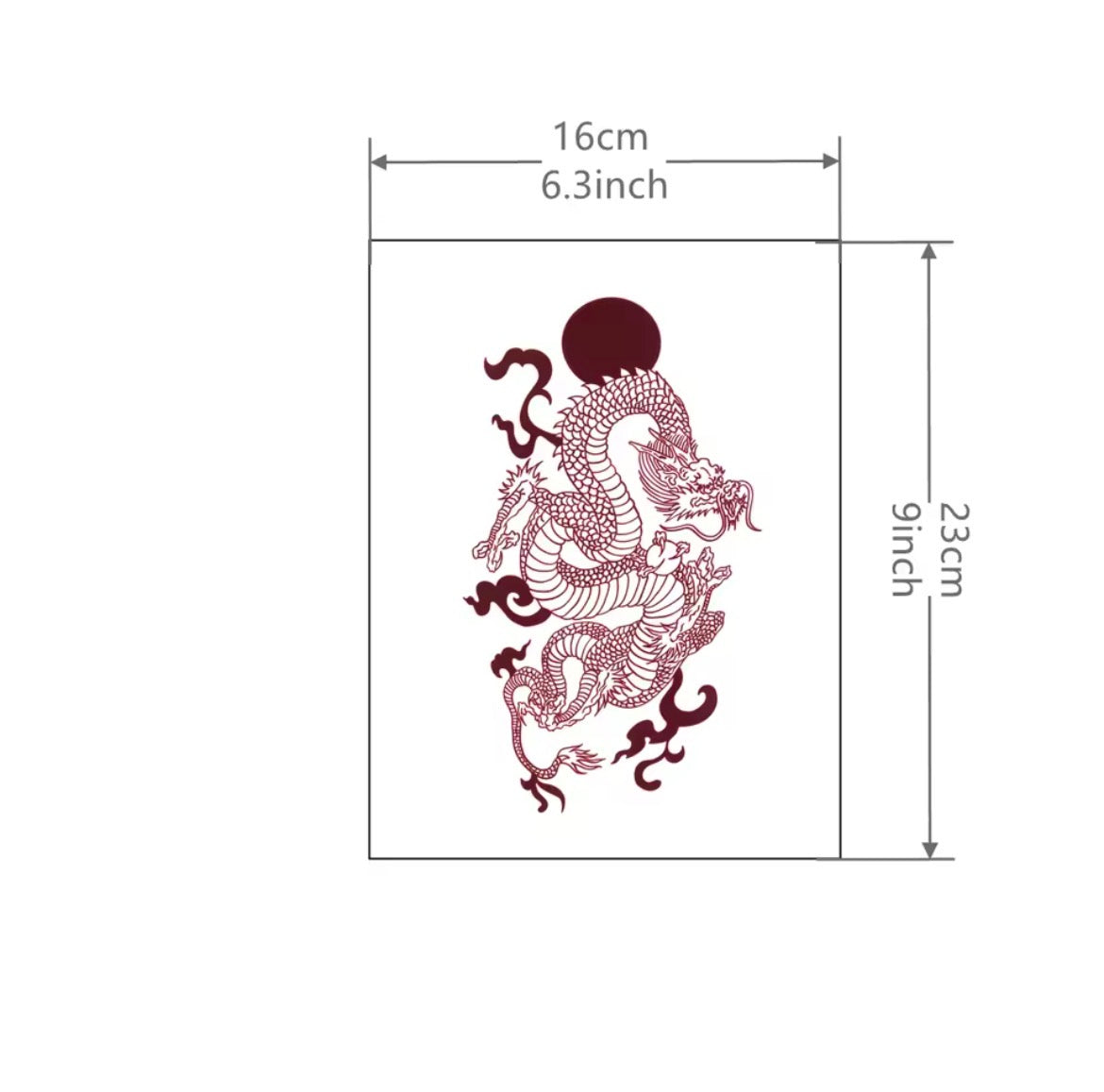 Tatouage éphémère Dragon Impérial – Collection Asie Mystiq