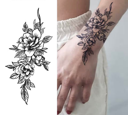 Tatouage temporaire Floral Élégant