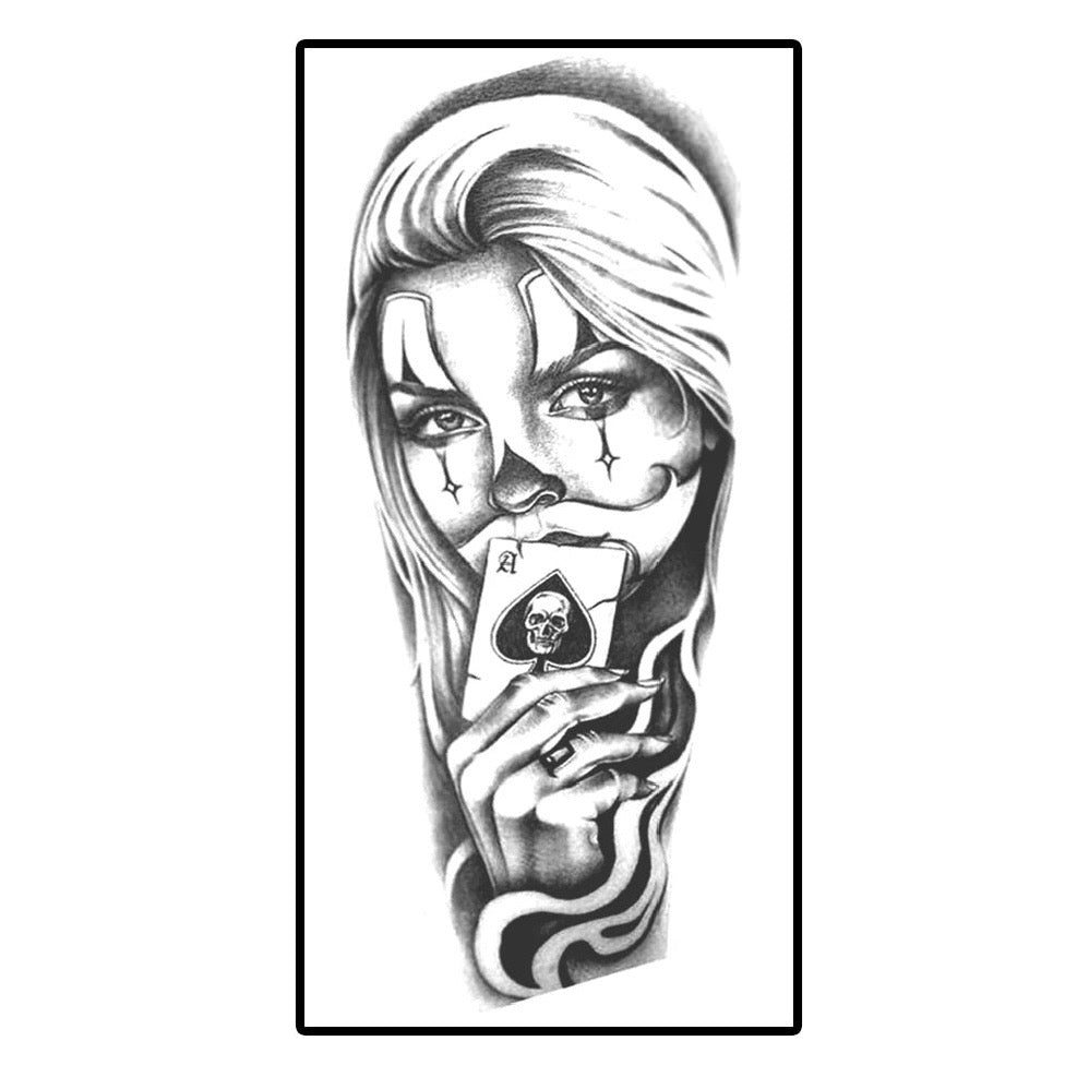 Tatouage Temporaire Femme Joker – Design Dark Art | Effet Réaliste & Waterproof