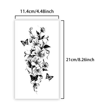 Tatouage Éphémère Bouquet Floral & Papillons
