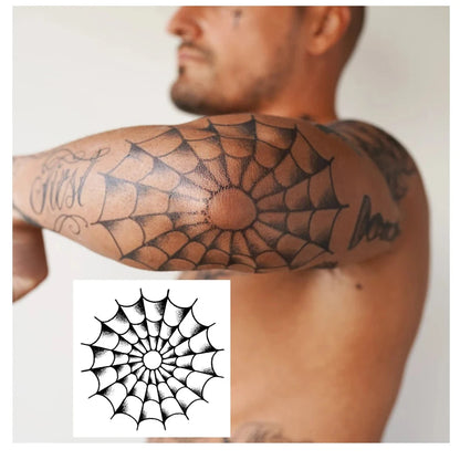 Tatouage Temporaire Toile d’Araignée – Design Minimal & Dark | Waterproof & Effet Réaliste
