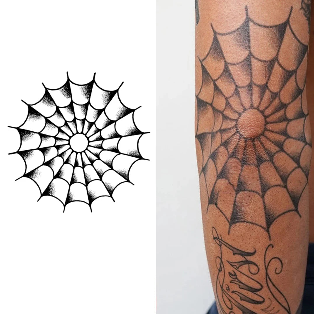 Tatouage Temporaire Toile d’Araignée – Design Minimal & Dark | Waterproof & Effet Réaliste