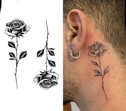 Tatouage Temporaire Double Rose