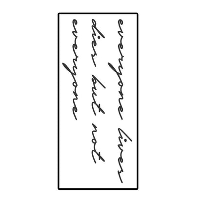 Tatouage Temporaire Texte Anglais – Citation Minimaliste | Waterproof & Effet Manuscrit