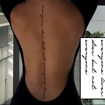 Tatouage Temporaire Texte Anglais – Citation Minimaliste | Waterproof & Effet Manuscrit