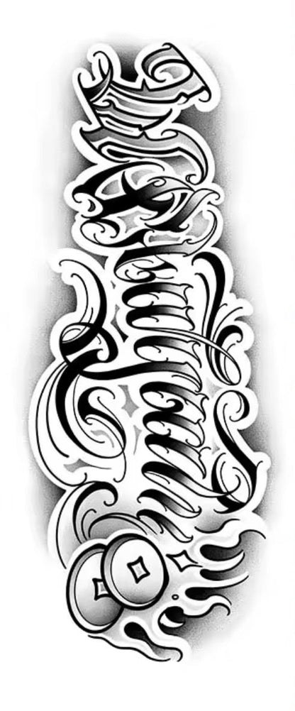 Tatouage Temporaire Calligraphie Élégante – Style Intense & Raffiné