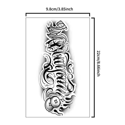Tatouage Temporaire Calligraphie Élégante – Style Intense & Raffiné