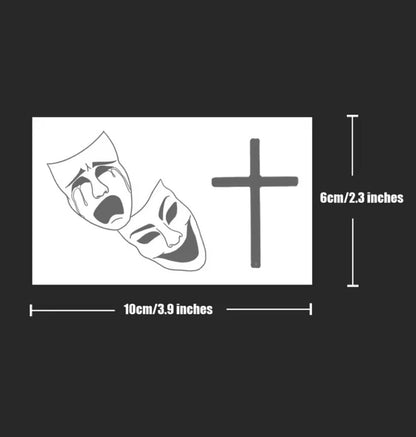 Tatouage Temporaire – Masques & Croix (1 à 2 Semaines)