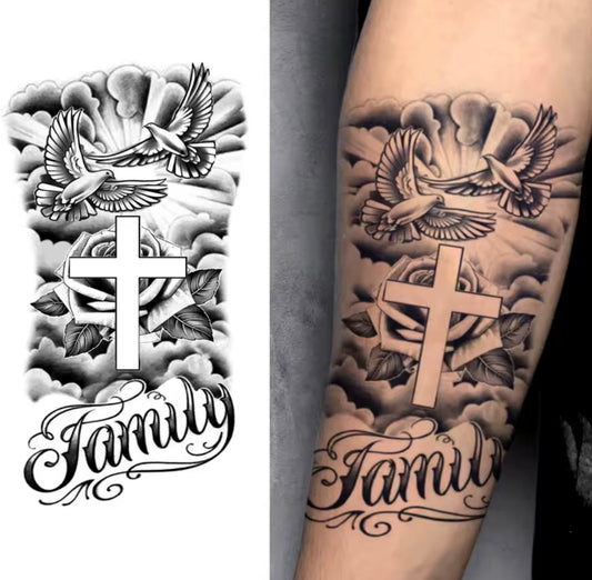 Tatouage Temporaire Bras / Avant-Bras – “Family” Symbolique (15j)