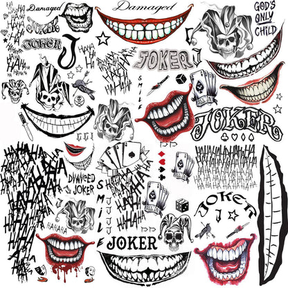 Tatouage Temporaire Joker – Rires & Chaos | Design Dark Art & Waterproof