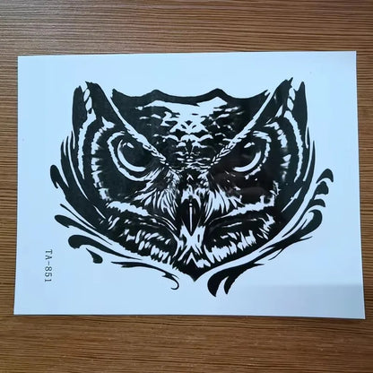 Tatouage Temporaire Hibou Réaliste – Symbole de Sagesse & Mystère | Waterproof & Ultra Réaliste